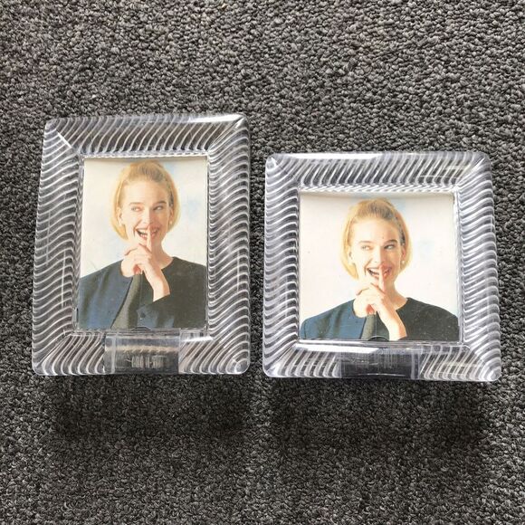 Acrylic Clear Photo Frames Lot Of Two 4x4 And 4X5 Kingsbridge Intl Inc - Picture 1 of 7